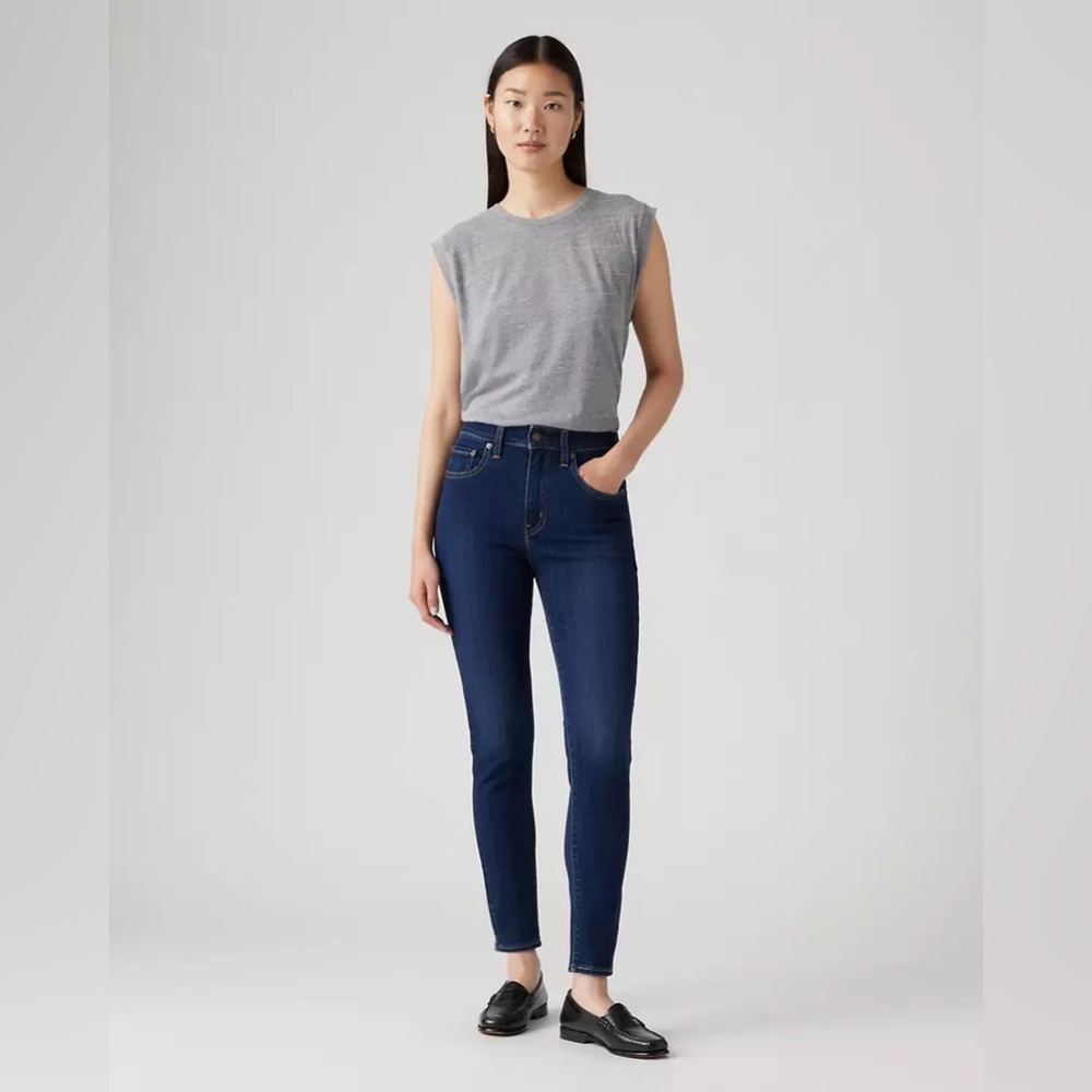 Levi 721 High Rise Skinny Dark Wash Jeans